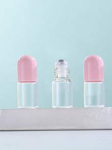 Pink Glass Roller-Bearing 5pcs Mini Travel Portable Perfume Essential Oil Packaging Bottle For 2ML - Multicolor - View 7
