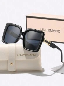 LINFEMAND Oversized Y2K Chunky Color Block Decorative Fashion Glasses For Women, Suitable For Daily Wear, Party, Beach, Club, Holiday Gift For Summer Beach Vacation,Outdoor,Travel - Multicolor - View 12