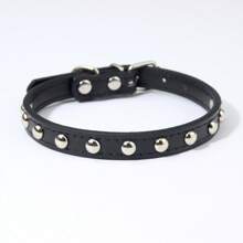 1pc PU Leather Studded Collar For Small-Large Dogs & Cats