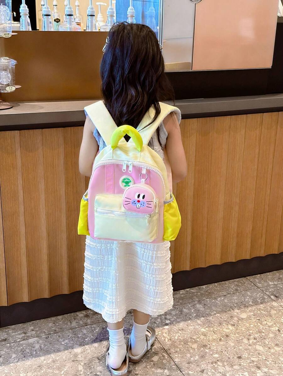适合女孩的可爱儿童背包,适合幼儿男孩和女孩的轻便幼儿园书包 - 粉色 - 查看 1