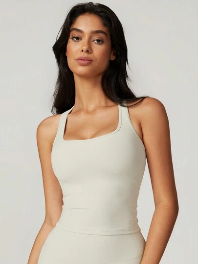 MASKERT 女士罩杯瑜伽服，运动上衣，高弹力运动上衣，居家通勤夏季上衣