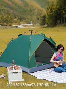 1 set Carpa de campamento portátil plegable y totalmente automática para exterior, resistente al agua y a los rayos UV, gruesa - Multicolor - Ver 10