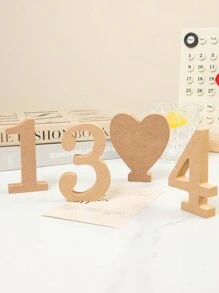 1 Stück minimalistische natürliche Holzzahl Dekoration, handgefertigter Holzschmuck geeignet für Zuhause, Bars, Fotografie-Requisiten, tolle Geschenke