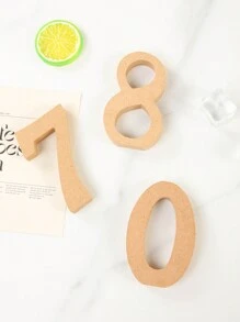 1 Stück minimalistische natürliche Holzzahl Dekoration, handgefertigter Holzschmuck geeignet für Zuhause, Bars, Fotografie-Requisiten, tolle Geschenke