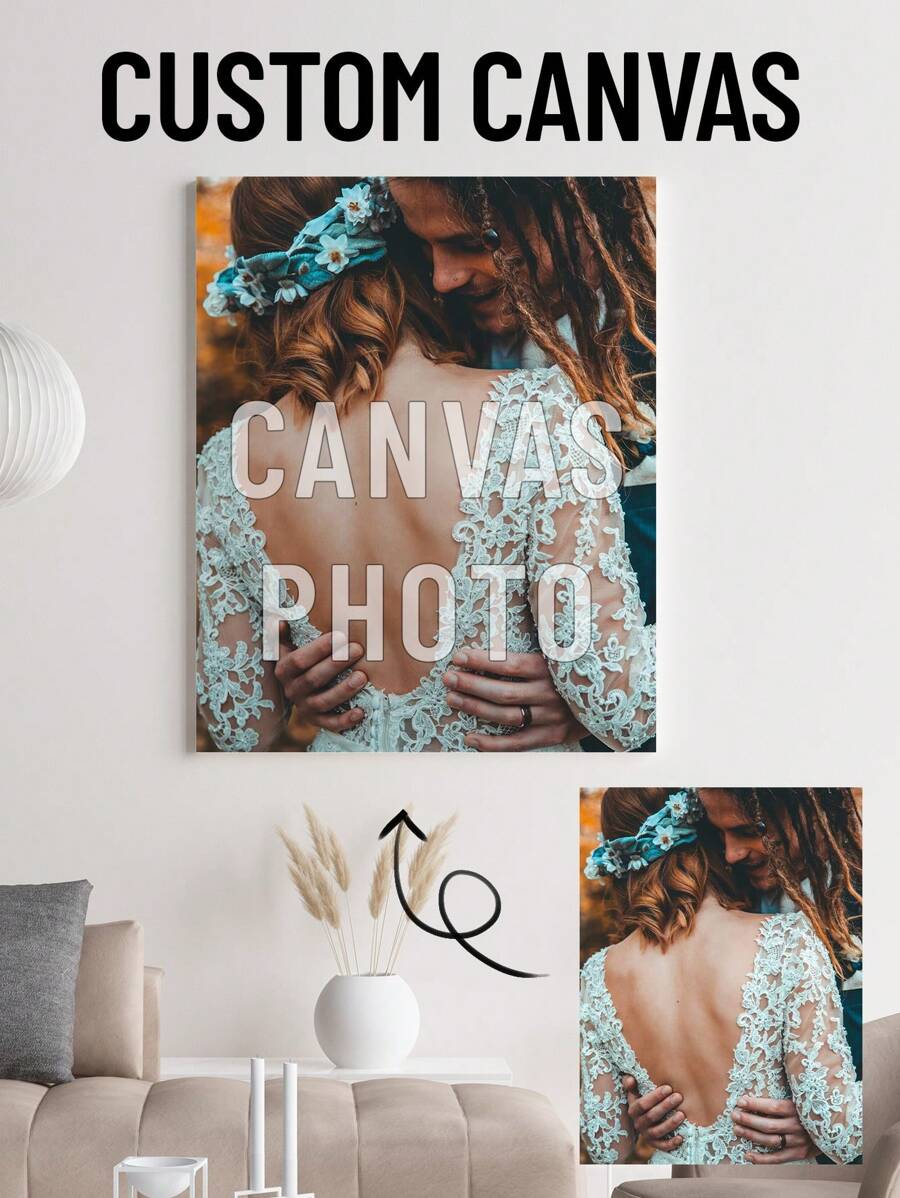 定制单幅照片画布画，照片转画布，任何照片均可定制，多种尺寸可选，装饰画可按需制作。是情人节、生日或毕业礼物的完美之选。 - 彩色 - 查看 1