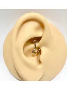 1 pièce Boucles d'oreilles hélix/daith en forme de lune pour femmes et hommes, anneau de clicker de septum, boucles d'oreilles créoles