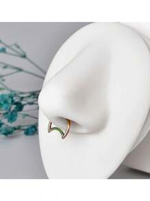 1 pièce Boucles d'oreilles hélix/daith en forme de lune pour femmes et hommes, anneau de clicker de septum, boucles d'oreilles créoles