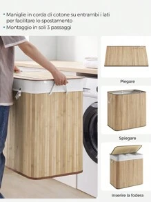 SONGMICS Laundry Baskets - 木質色 - 查看 7