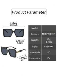 LINFEMAND Oversized Y2K Chunky Color Block Decorative Fashion Glasses For Women, Suitable For Daily Wear, Party, Beach, Club, Holiday Gift For Summer Beach Vacation,Outdoor,Travel - Multicolor - View 9