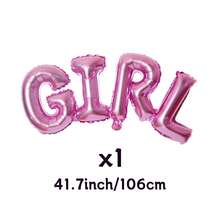 66 件套性别揭示气球装饰套装，配有洒水、背景雨帘、男女装饰铝制气球、装饰流苏，适用于生日派对装饰、母亲节装饰、婚礼装饰 - 藍粉紅色 - 查看 5