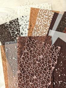 16pcs/Pack Mixed Material Decorative Background Scrapbooking Papers Back To School - Multicolor - View 5
