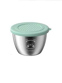 1pc Stainless Steel Condiment Bowl With Lid, Airtight Dip Container For Salad, Ketchup, Sauce - Multicolor - View 9