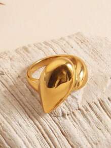 Anillos únicos de acero inoxidable de moda, joyería a prueba de manchas y agua para mujeres - anillo gordo - Ver 8