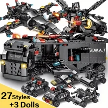Đồ chơi xếp hình ô tô, đồ chơi xếp hình robot ô tô, đồ chơi giáo dục, quà tặng sinh nhật, đồ trang trí phòng, quà tặng mùa đông, khối xếp hình nhiều màu sắc, T13, Vua động vật, lính đồ chơi - Nhiều màu - Xem 1