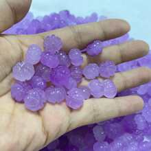 10-20 Natural Jade Pumpkin Loose Beads, Handmade Festive Pumpkin Beads, Handmade DIY Women's Bracelets And Accessories - Loose Beads Allow Maximum Creative Freedom To Create Unique Accessory Keychain Jewelry Accessories That Can Be Used As Unique Women's Gifts, Holiday Gifts. - Mauve Purple - View 7