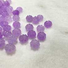 10-20 Natural Jade Pumpkin Loose Beads, Handmade Festive Pumpkin Beads, Handmade DIY Women's Bracelets And Accessories - Loose Beads Allow Maximum Creative Freedom To Create Unique Accessory Keychain Jewelry Accessories That Can Be Used As Unique Women's Gifts, Holiday Gifts. - Mauve Purple - View 5