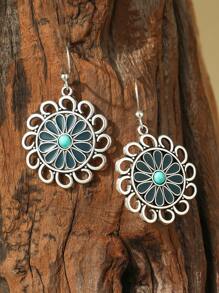 TopHanqi 1pair Vintage  Water Drop & Round Shape Pendant Earrings, Fashion Jewelry Accessory For Women, Suitable For Daily, Office, Party, Gift - Multicolor - View 14