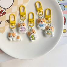 1pc Cute Corgi Keychain Adorable Sweet Girl Japanese Style Accessory Gift - Multicolor - View 11