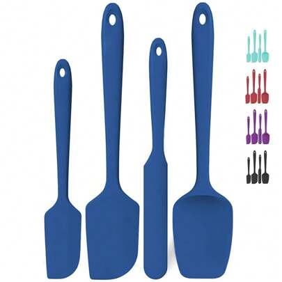 Silicone Rubber Spatula Set, Spatulas For Kitchen Use, Heat Resistant Spatula For Cooking & Baking, Dishwasher Friendly