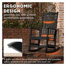 Patio Rocking Chairs, Lumber Rocker,All Weather Rocking Chair Outdoor,High Back Porch Rocker, Rocking Chairs For Porch,360lbs - Multicolor - View 4