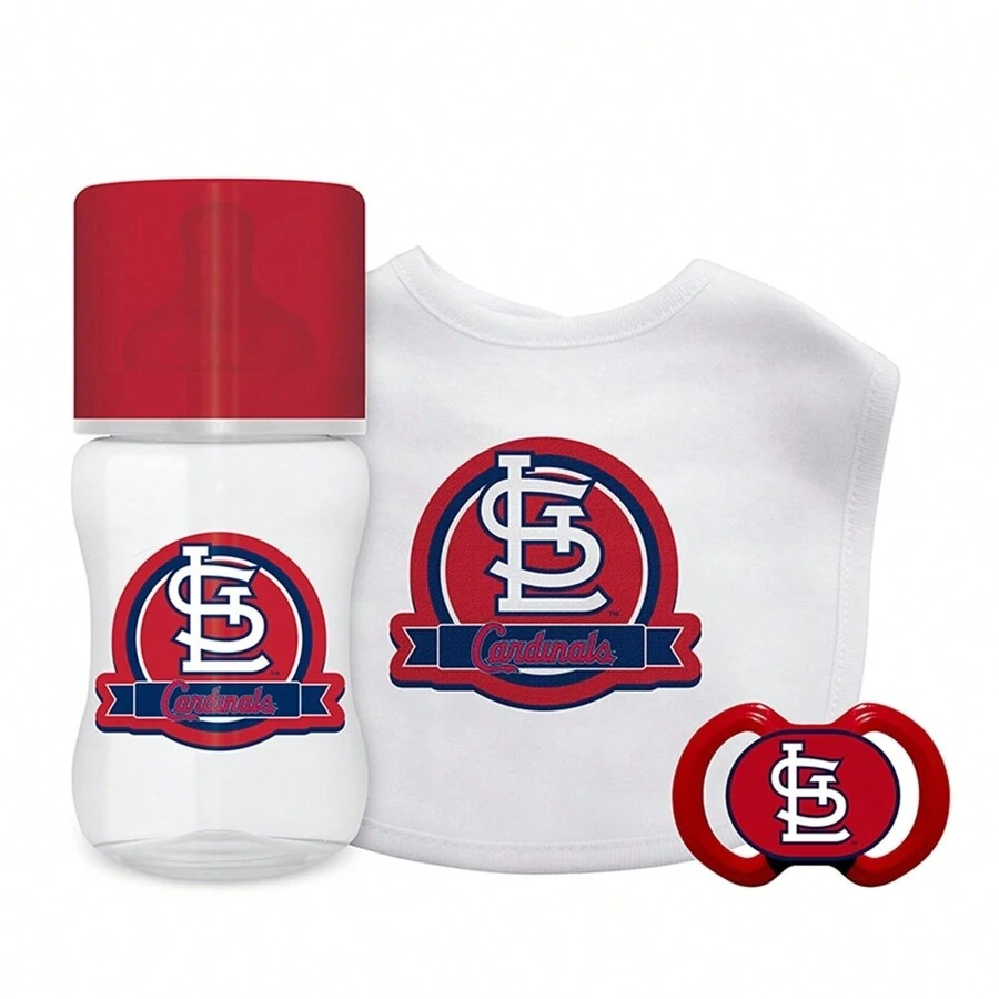 Masterpieces Masterpieces St. Louis Cardinals 3Piece Baby Gift Set