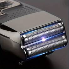 Rasoio elettrico ricaricabile senza fili da uomo, rifinitore per barba e basette di precisione, rasoio con doppia lama lavabile, carica USB, capacità batteria 1200mAh - nero - Visualizzare 9