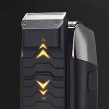 Rasoio elettrico ricaricabile senza fili da uomo, rifinitore per barba e basette di precisione, rasoio con doppia lama lavabile, carica USB, capacità batteria 1200mAh - nero - Visualizzare 8