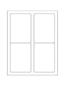 3.5 X 5 In. White Rectangle Laser Labels - Pack Of 400 - 白色 - 查看 2