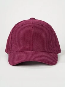 1 件女士/男士灯芯绒纯色棒球帽，可调节户外太阳帽，适合春秋季旅行海滩，Y2K 风格 - 棒球帽 - 查看 8