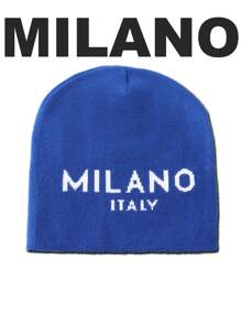 1 Stück "MILANO" Unisex Beanie Mütze im Hip Hop Stil, Y2K Mode, kalt gestrickt, warmer thermischer Hut für Männer & Frauen, Trendmode - Strickmütze - Übersicht 12