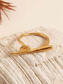 Anillos únicos de acero inoxidable de moda, joyería a prueba de manchas y agua para mujeres - anillo gordo - Ver 12