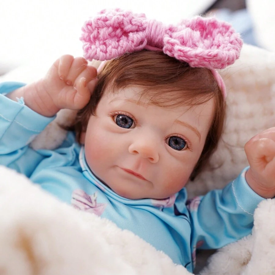 Realistische Baby Puppe 17 Zoll, weiches Körper Baby, lebensecht