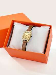 SUNLIFEX SUNLIFEX Fashion Retro Square Women Quartz Watch, Vintage Style, With Gift Box