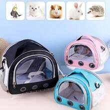 1pc Hamster Carrier Bag, Portable Pet Travel Bag - Black - View 4