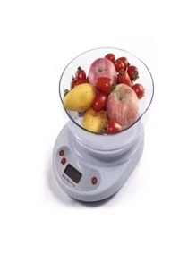 Bascula Gramera Con Tazon De cocina 5Kg Frutas Verduras Condimentos joyeria - Blanco - Ver 2