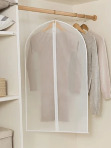 5 件装优质纹理多色衣服防尘罩粉色、绿色、蓝色、白色透明加厚衣服罩防尘罩防尘挂衣袋防尘袋防尘罩衣服罩收纳，加厚拉链西装罩，衣物收纳袋，防水服装罩，衣服防尘罩衣柜防尘罩，服装大衣保护罩，轻便衣柜收纳袋，带全拉链，适用于大衣和衣服防风 - 多色 - 查看 2