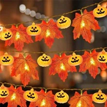 1 set Luces de cadena de Halloween, 10/20/40 LED Ojos de calavera, calabaza, fantasma, araña, decoración de Halloween interior y exterior, decoración navideña, luces de cadena de Halloween con destello de colores, decoración de fiesta, funciona con pilas (pilas no incluidas)