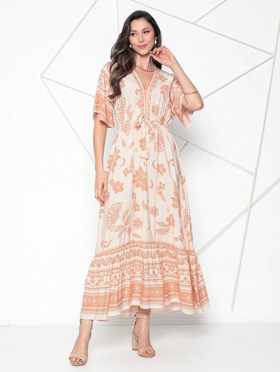 Women Dresses - Beige - View 1