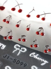 4 Gói Nhãn Dán Nghệ Thuật Móng Tay Kawaii Cherry Bow 5D, Màu Đỏ Và Trắng Dễ Thương Với Kim Cương Giả Ngọc Trai Nơ Ngôi Sao Trái Tim Nổi Hoa Văn Dễ Thương Tiệc Y2K Giáng Sinh Móng Tay Nghệ Thuật Trang Trí DIY Tự Dính Miếng Dán Trượt Đồ Dùng Nghệ Thuật Làm Móng - Nhiều màu - Xem 9