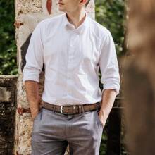 1 pièce Ceinture pour homme avec boucle ardillon, casual, , style classique rétro pour jeans, cadeau