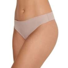 Kit 5 Laser Cut Seamless Comfort Thong Panties - 米色 - 查看 3