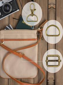 30 件/20 件古董黄铜钱包制作五金件，包括旋转弹簧钩、D 形环和调节滑块扣，适用于手提包、宠物项圈、钥匙扣、挂绳