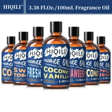HIQILI 100毫升/3.38液体盎司香氛精油，纯正未稀释，清新亚麻椰子樱花酸奶草莓清新空气香蕉精油，适用于香薰机、加湿器、DIY香氛、空气清新剂、蜡烛、肥皂制作、净化器。