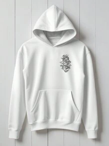 KANGARO Chinese Dragon Sweatshirt Blouse 1209 Fluxo Fx - trắng - Xem 2