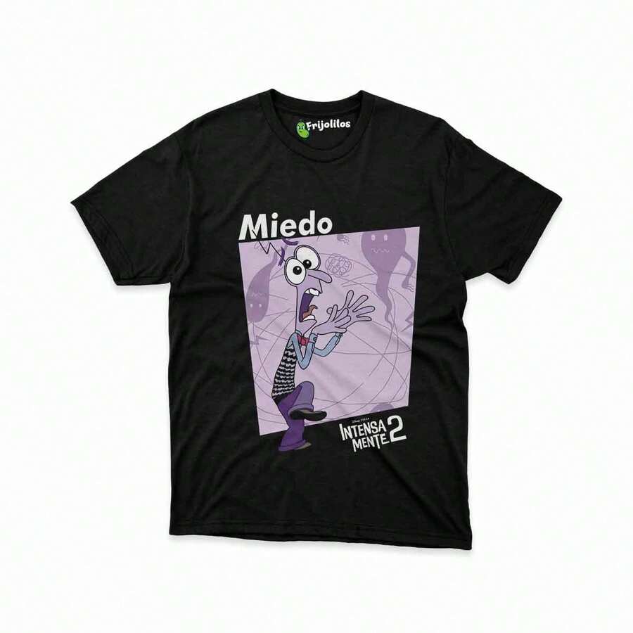 PLAYERA INTENSAMENTE 2 EMOCION MIEDO - Negro - Ver 1