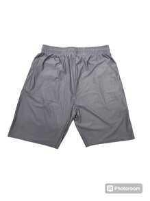 short masculino para academia preto malha poliamida - Cinza - Visão 2