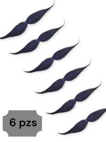 6 PIEZAS DE BIGOTE MEXICANO FALSO UNITALLA PARA DISFRAZ - Multicolor - Ver 1