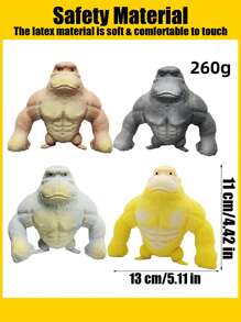 Christmas Decoration 1pc Creative Toys Pressure Gorillas Toys, Creative And Funny Toys, Funny And Angry Monkey Muscles,Toys,Monkey,Toy
