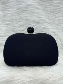 Women's Straw Clutch Party Bag Hand Wallet With Strap - màu đen - Xem 1