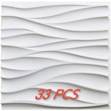 NKEN Panouri de perete 3D artistice cu model liniar. 29,4 x 29,4 cm, alb mat/negru. Material, inodor, ușor, ușor de instalat, rezistent la foc, impermeabil și la umezeală, potrivit pentru decorarea pereților în case, camere, băi, dormitoare și camere de zi. Ziua Mamei.